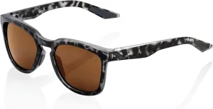 100% Hudson Performance Sunglasses - Durable, Flexible and Lightweight Eyewear (MATTE BLACK HAVANA - Bronze)