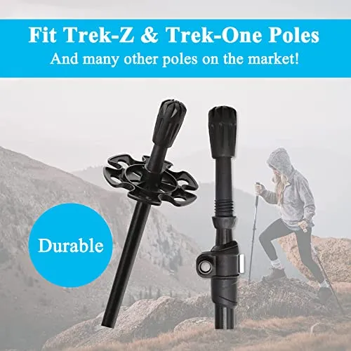 12PCS Rubber Tips for Trekking Poles - Hiking Poles Accessories,Hiking Poles Rubber Tips, Resisting Trekking Pole Tip Accessories Set, Walking Stick Tips Rubber, Mountain Poles Tips