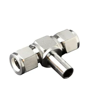 1/2" Tube Stub Branch Tee | Compression x Compression x Tube Stub | 1/2" x 1/2" x 1/2"