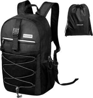 15L Hiking Backpack,Small Packable BackpackWater Resistant Lightweight Hiking Daypack for Outdoor Hiking, Cycling, Camping(Black)