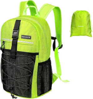 15L Hiking Backpack,Small Packable BackpackWater Resistant Lightweight Hiking Daypack for Outdoor Hiking, Cycling, Camping(Fluorescent Green)