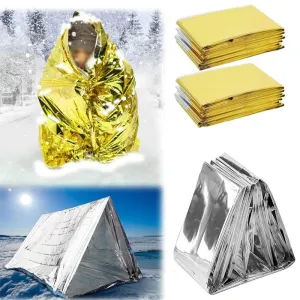 1PC Emergency Blankets Polyester Film Insulation Blankets for First aid Insulation Outdoor Survival