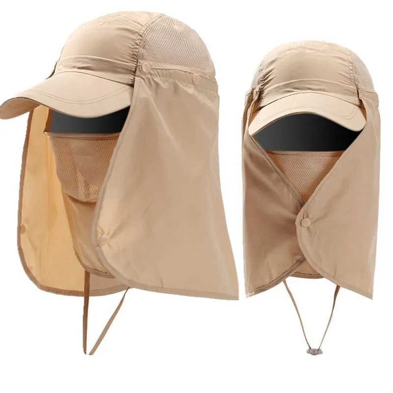 2022 New Outdoor Summer Sunscreen Hat Breathable Men and Women Sunshade Fisherman Hat UV Protection Hiking Hat Fishing Hat
