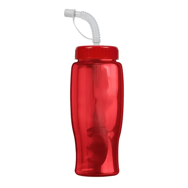 27 Oz. Poly-Pure Transparent Bottle - Straw Lid (Q833722)