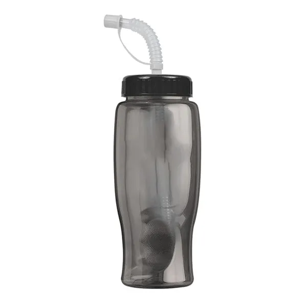 27 Oz. Poly-Pure Transparent Bottle - Straw Lid (Q833722)