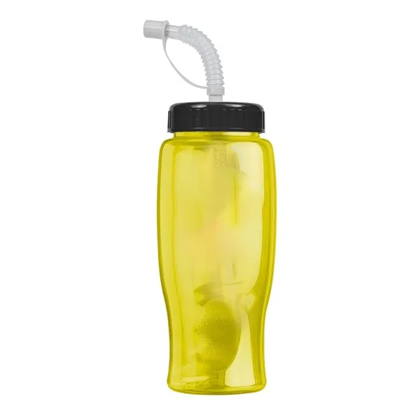27 Oz. Poly-Pure Transparent Bottle - Straw Lid (Q833722)