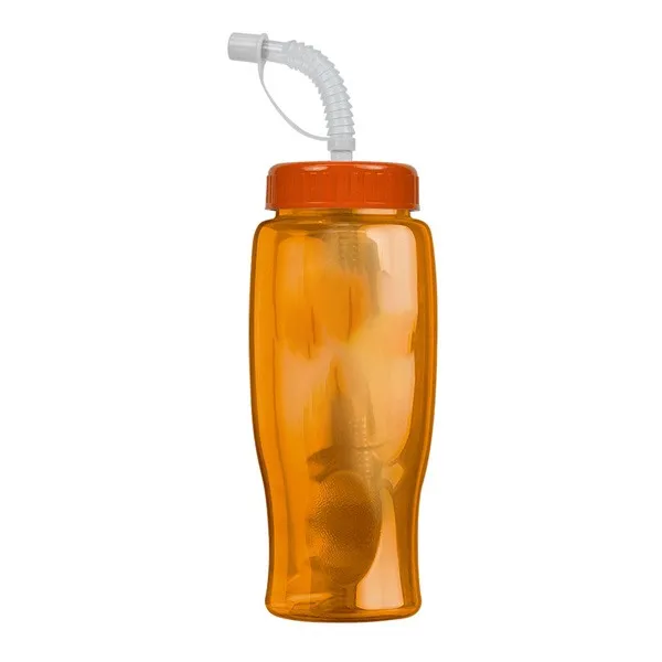27 Oz. Poly-Pure Transparent Bottle - Straw Lid (Q833722)