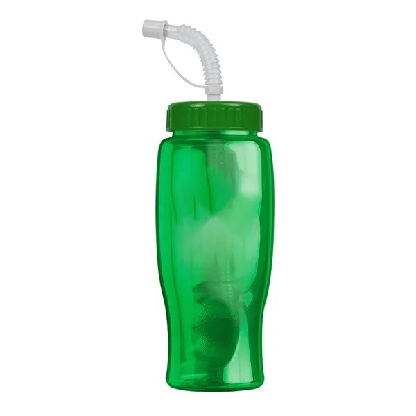 27 Oz. Poly-Pure Transparent Bottle - Straw Lid (Q833722)