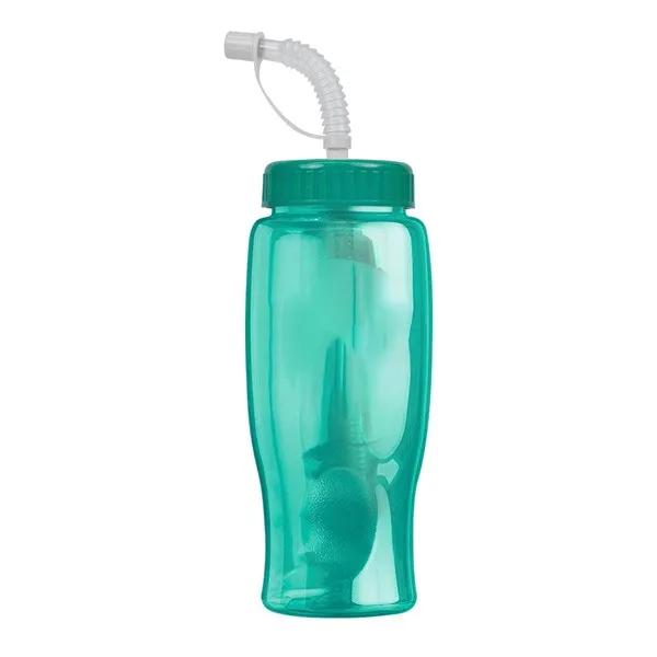 27 Oz. Poly-Pure Transparent Bottle - Straw Lid (Q833722)