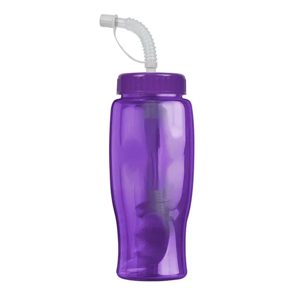 27 Oz. Poly-Pure Transparent Bottle - Straw Lid (Q833722)