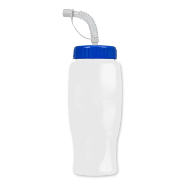 27 Oz. Poly-Pure Transparent Bottle - Straw Lid (Q833722)