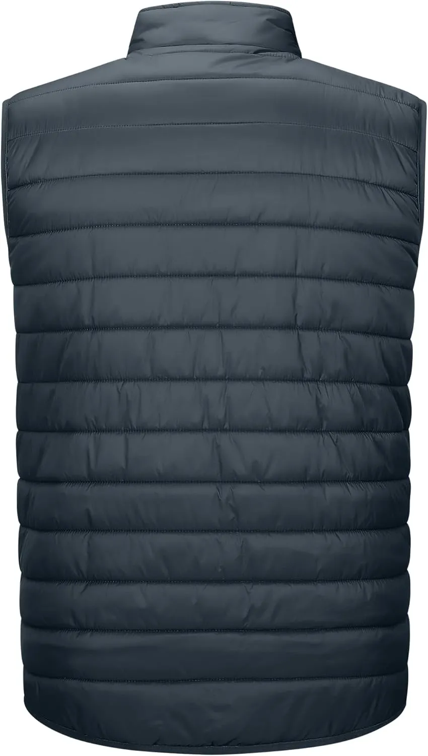 33,000ft Men's Lightweight Packable Insulated Puffer Vest Outerwear, Warm Winter Sleeveless Jacket for Golf Running