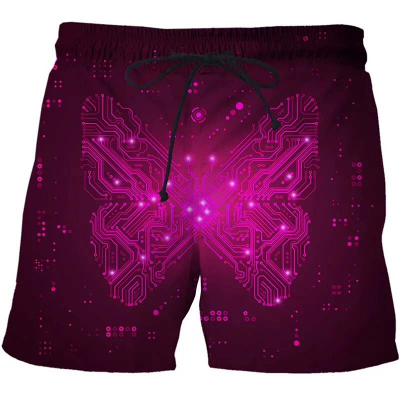 3D Future Communication Technology Printed Mens Summer Fashion Thin
