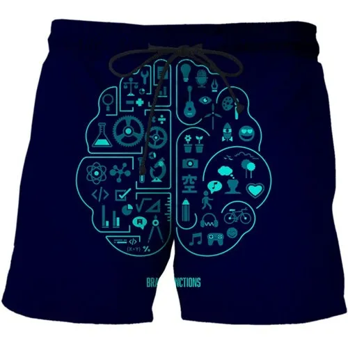 3D Future Communication Technology Printed Mens Summer Fashion Thin