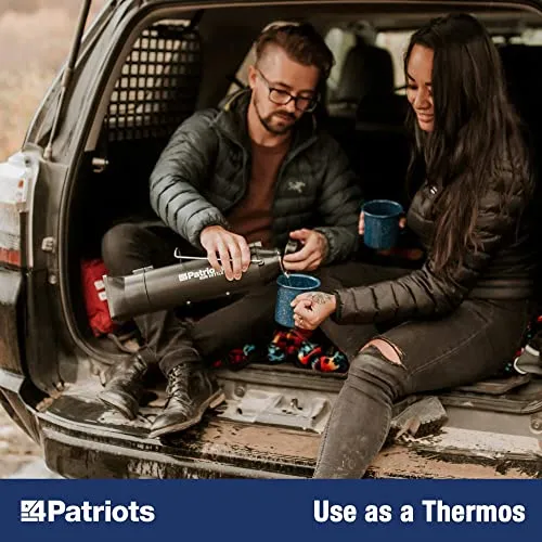 4Patriots Sun Kettle Personal Water Heater: Portable Thermos Boils Water Using The Sun, Thermal Flask For Camping, Hunting, Backpacking & Survival, Solar Powered, Lightweight & Gas & Electricity Free