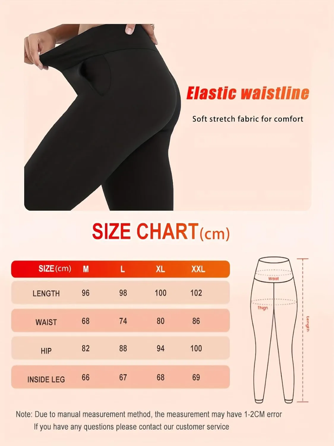 4Pcs Thermal Thick Fleece Lined Leggings -High Waisted Warm Winter Yoga Pants for Women Running Workout Leggings