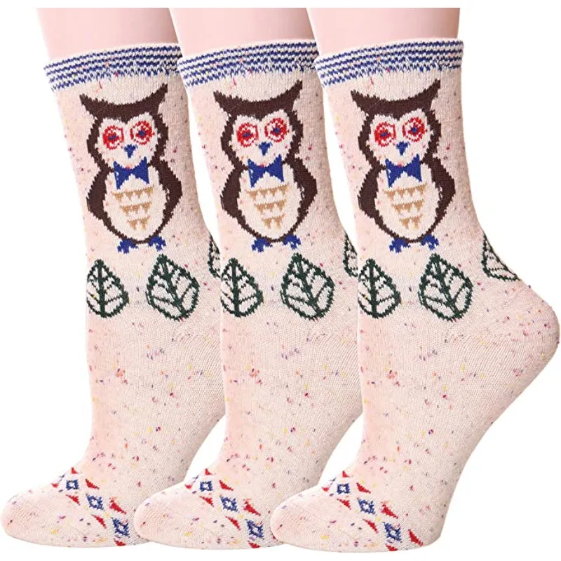 5 Pairs Of Mid-Length Soft Wool Hiking Socks For Women