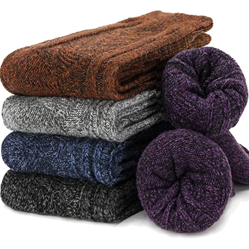 5 Pairs Of Mid-Length Soft Wool Hiking Socks For Women