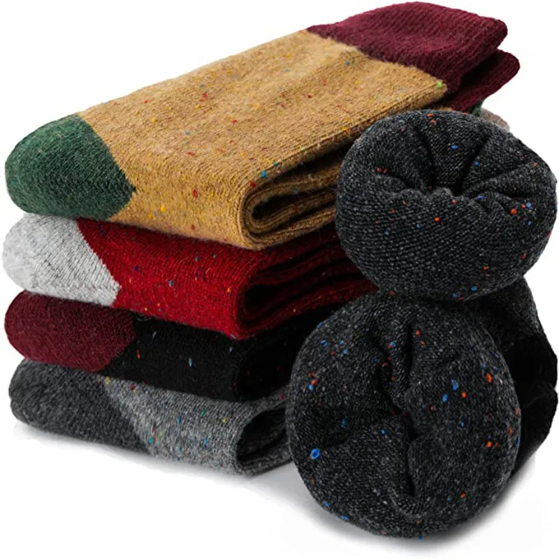 5 Pairs Of Mid-Length Soft Wool Hiking Socks For Women