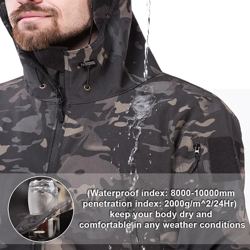 5XL Tactical Clothing Jackets   Pants Men Soft Fleece Jacket Army Windproof