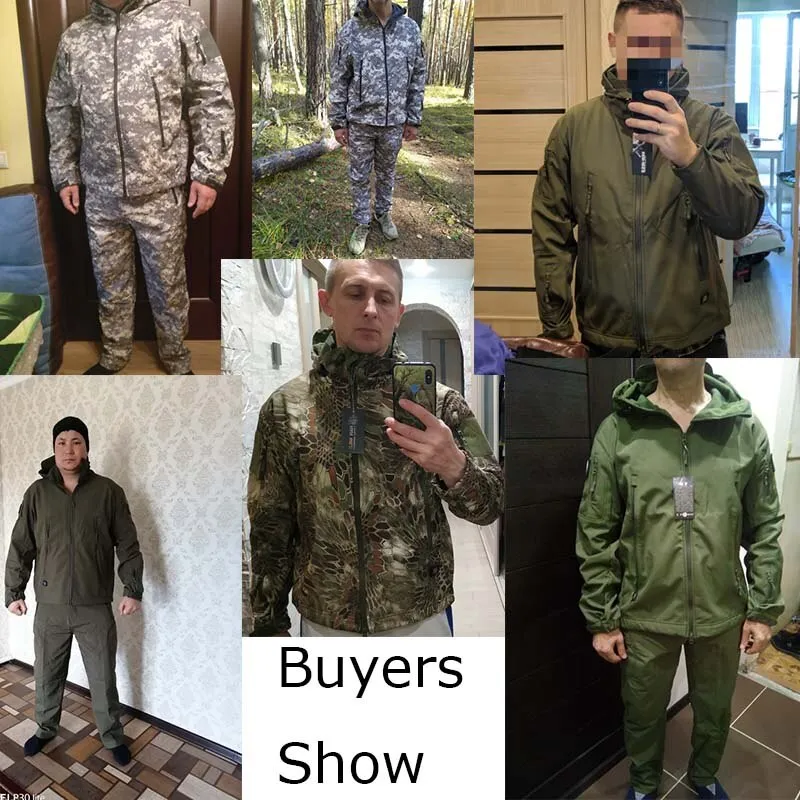 5XL Tactical Clothing Jackets   Pants Men Soft Fleece Jacket Army Windproof