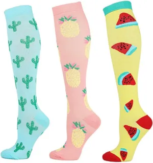 6 Pack Women's Running Compression Tall Socks Best Support For Running Athletic Compression Socks For Women Wide