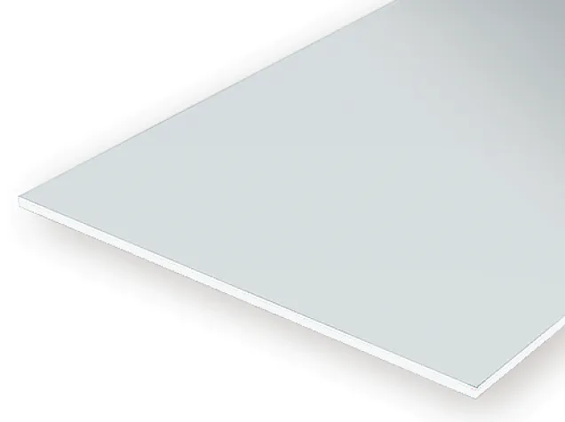 9125 - .125" (3.2mm) PLAIN OPAQUE WHITE POLYSTYRENE SHEET