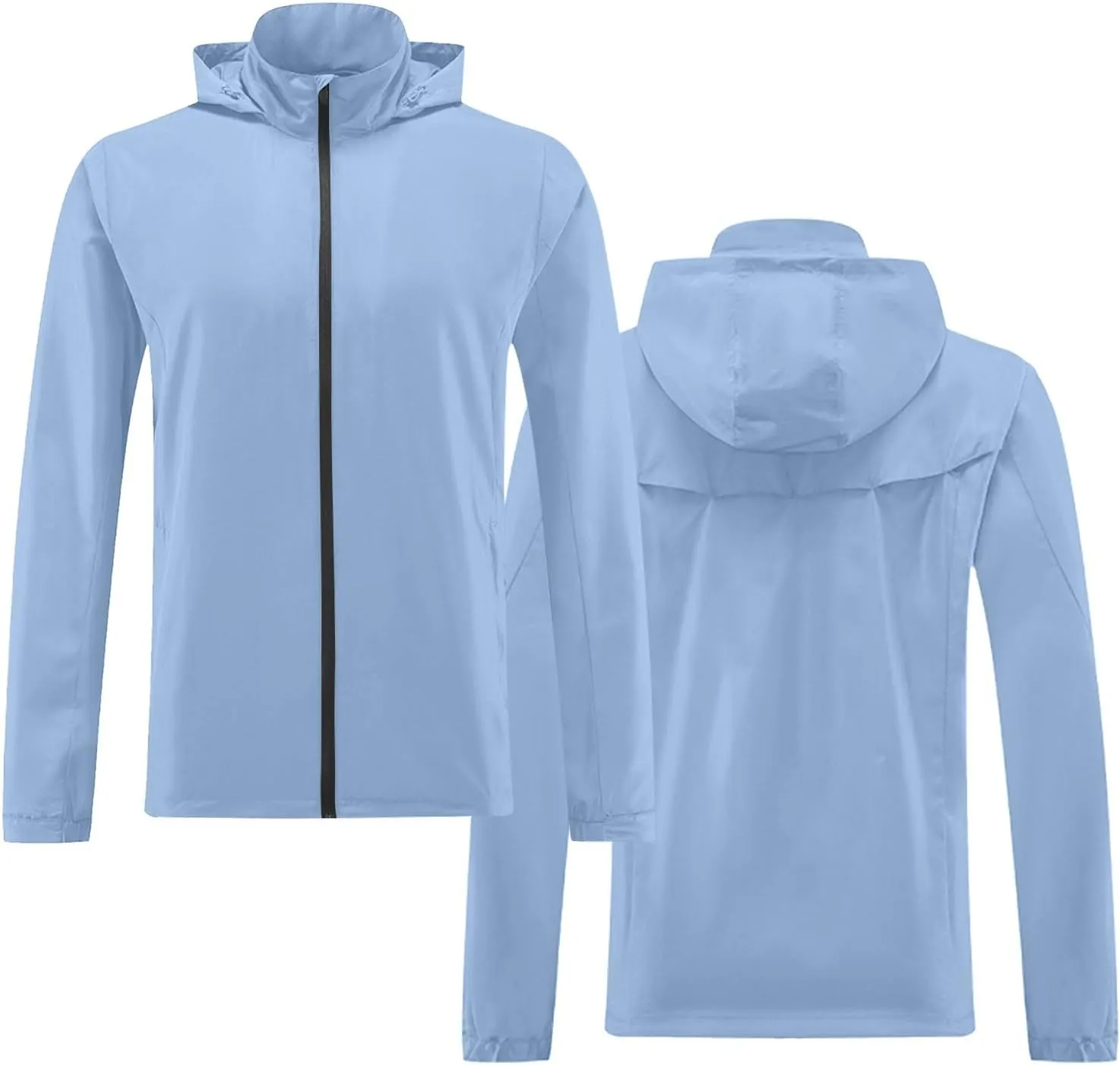 ADHOWBEW Mens Lightweight Jackets Windbreaker, Lightweight Work Poncho Hooded Outerwear
