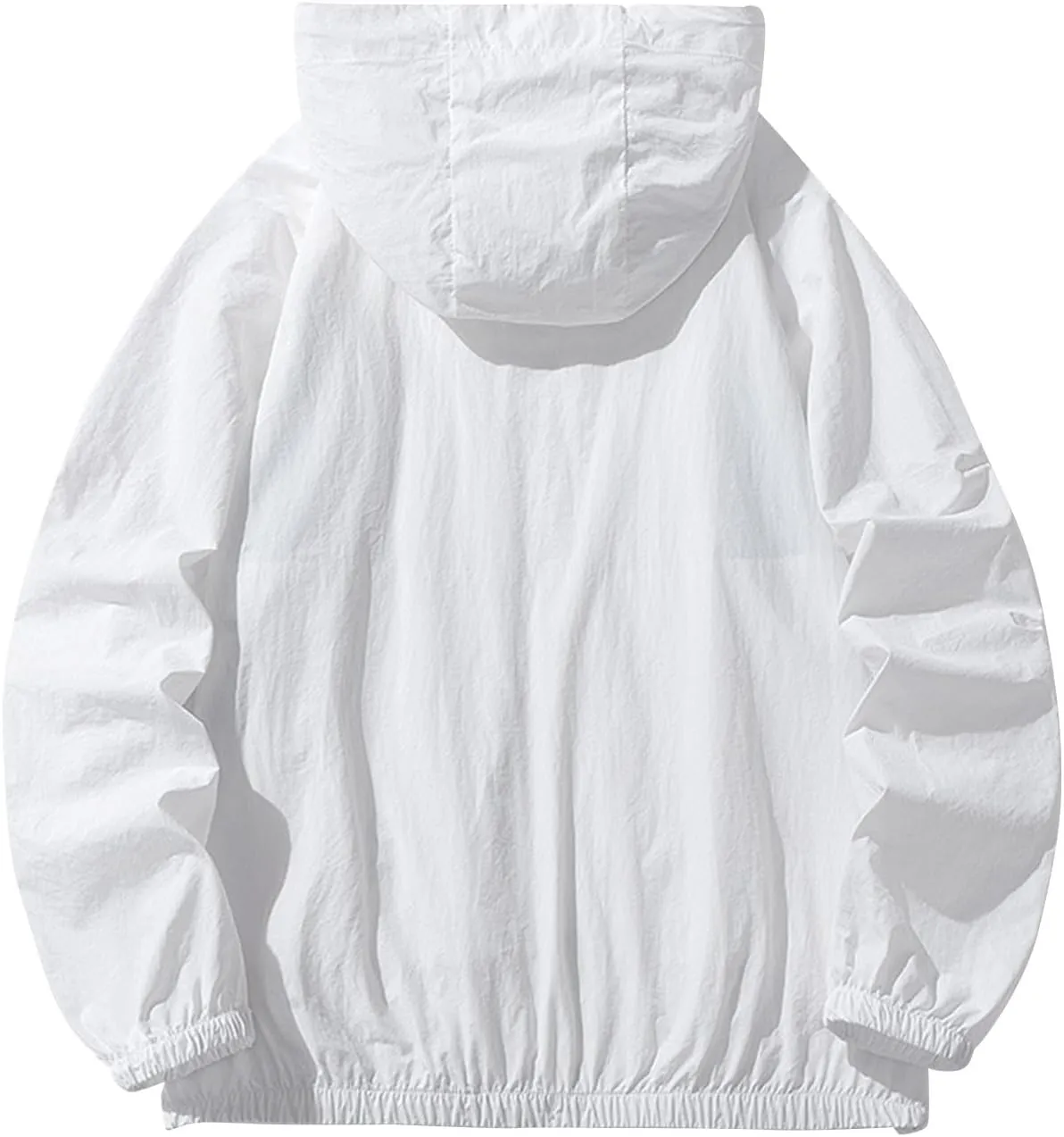 ADHOWBEW Windbreaker Men Hooded Lightweight Work Sun Protection Lightweight Big and Tall Jacket