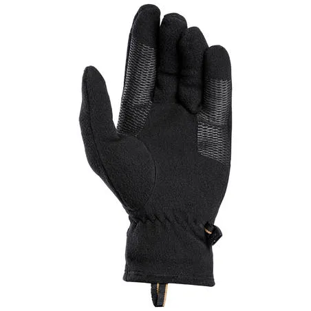 Adult mountain trekking recycled fleece gloves trek 100