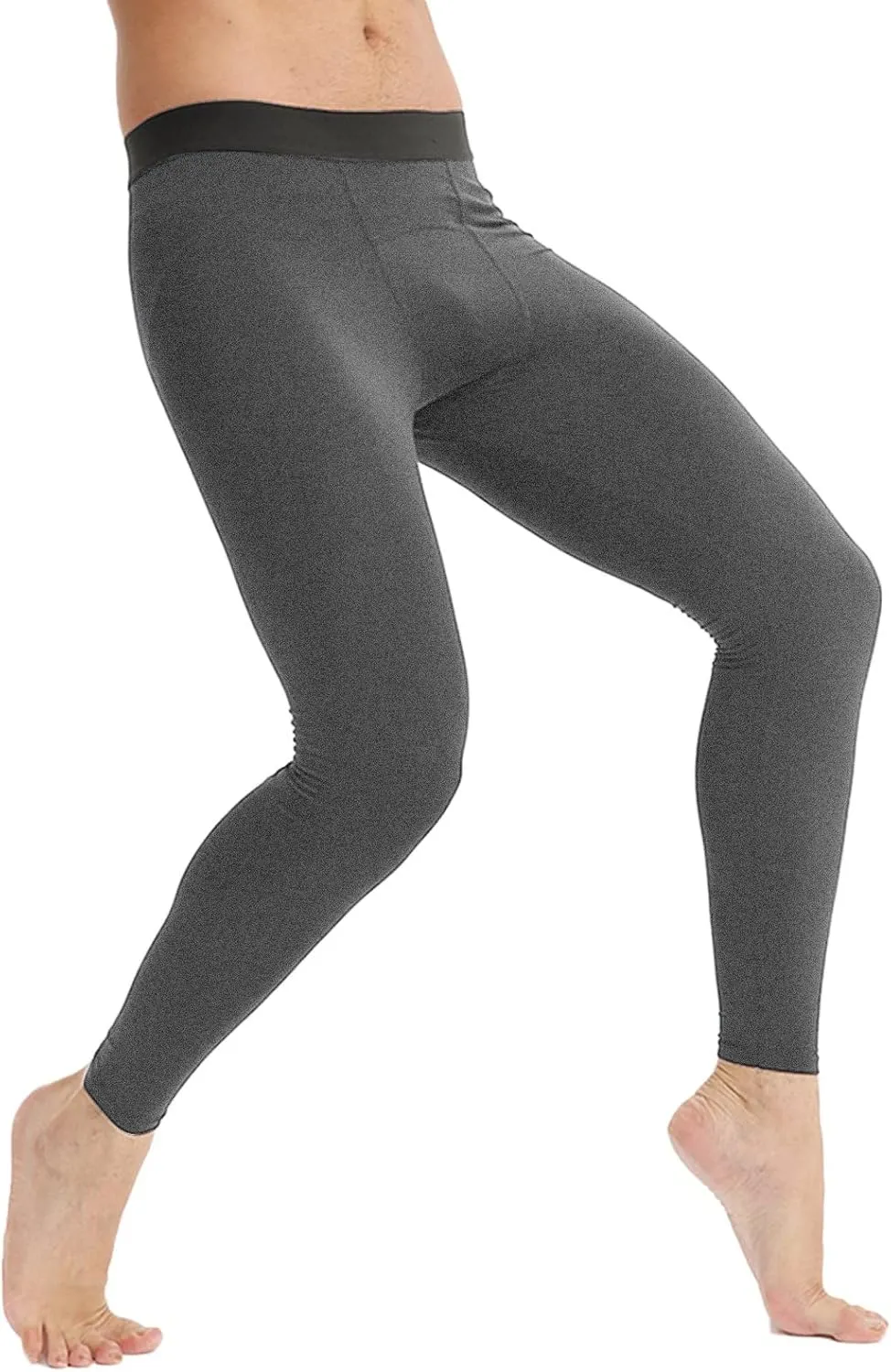 aihihe Mens Running Leggings Winter Red Compression Pant Mens Gym Tights Compression Pants Black Athletic Leggings for Men