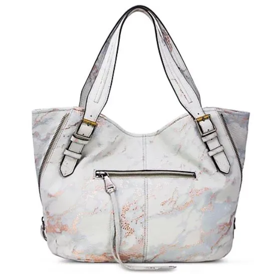 Aimee Kestenberg Leather Convertible Shopper, Chalk Pink