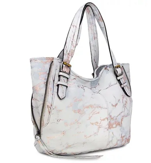Aimee Kestenberg Leather Convertible Shopper, Chalk Pink