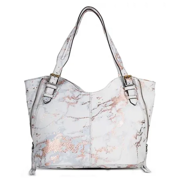 Aimee Kestenberg Leather Convertible Shopper, Chalk Pink