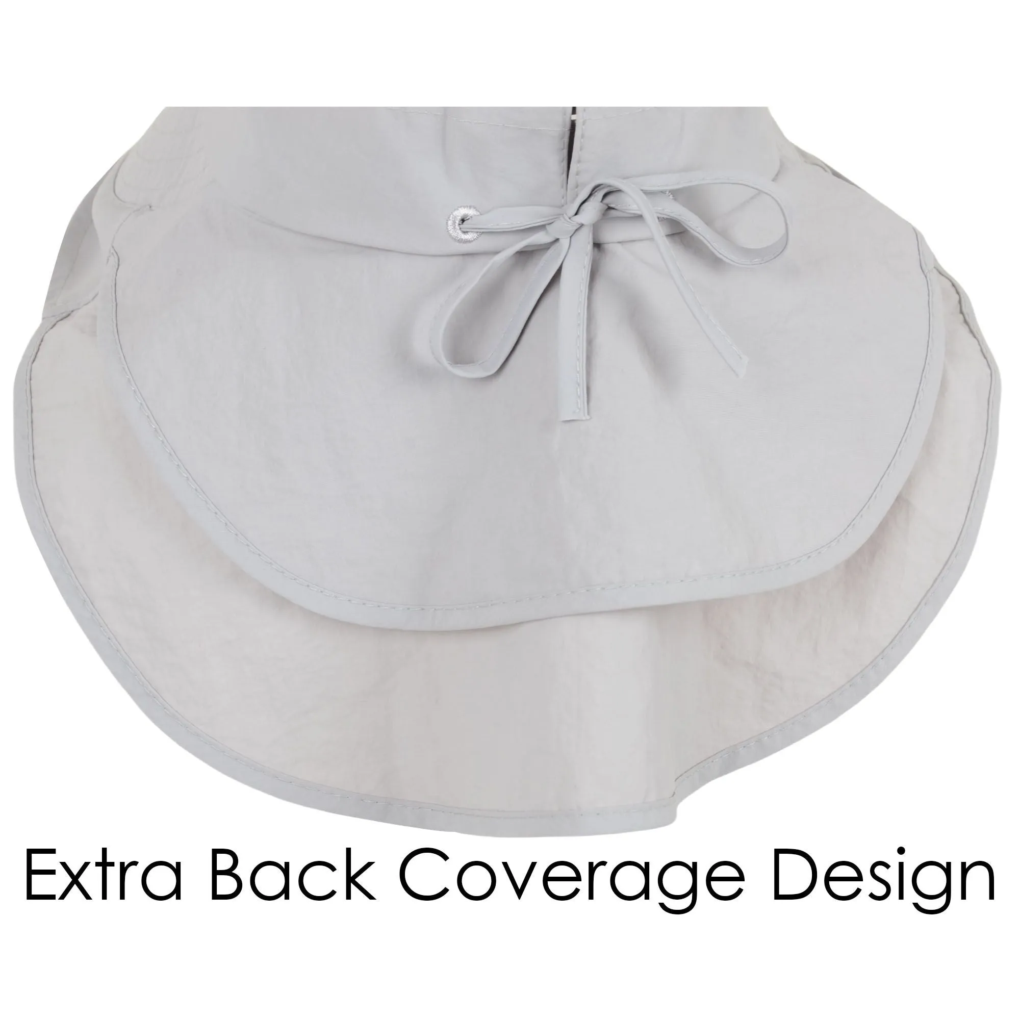 Alilang Womens Sun Hat Wide Brim Bucket Hats with Neck Flap and Ponytail Hole for Summer Beach Fishing Hiking