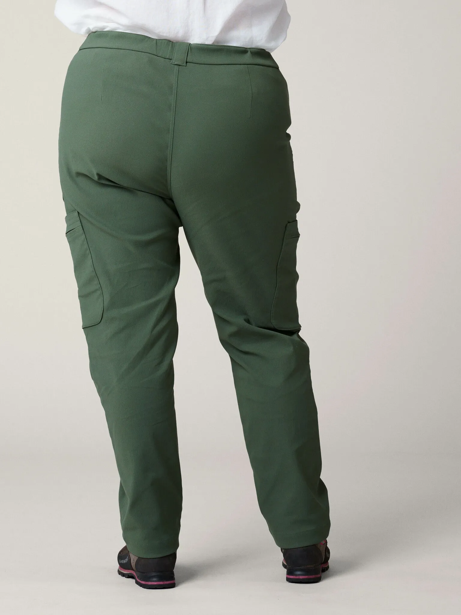 Amelia Hiking Pants with Adjustable Waist Green