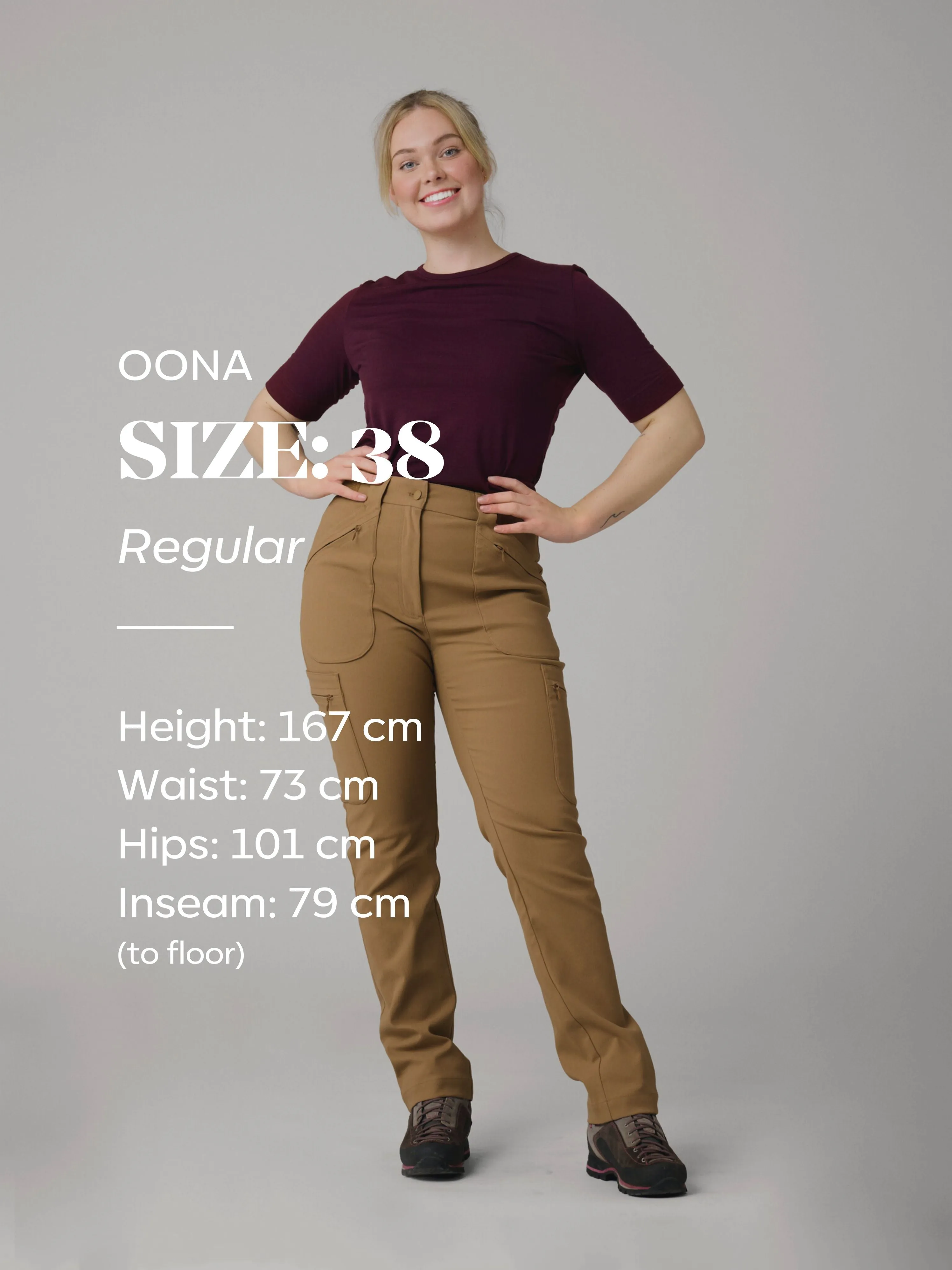 Amelia Hiking Pants with Adjustable Waist Green