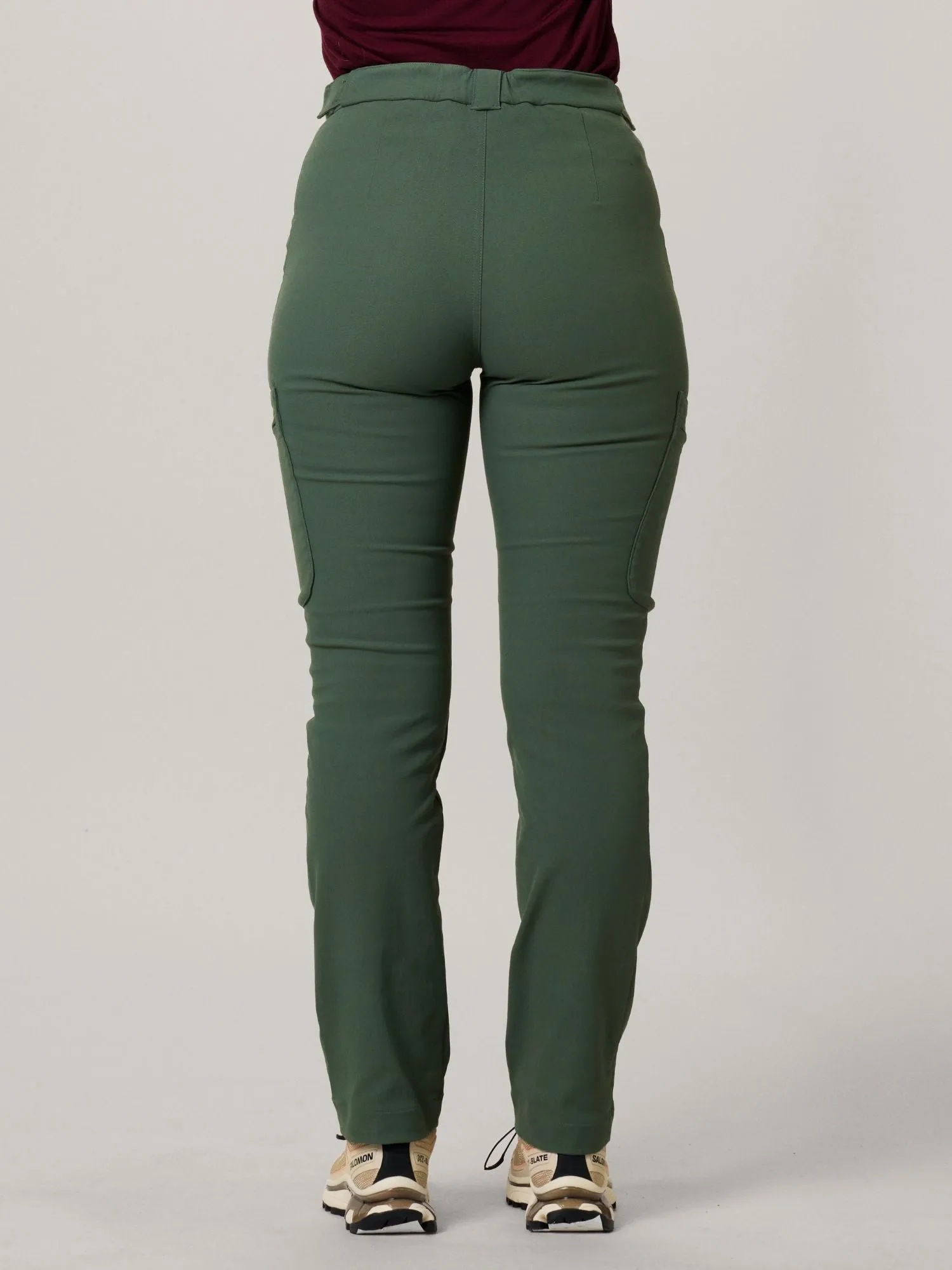 Amelia Hiking Pants with Adjustable Waist Green