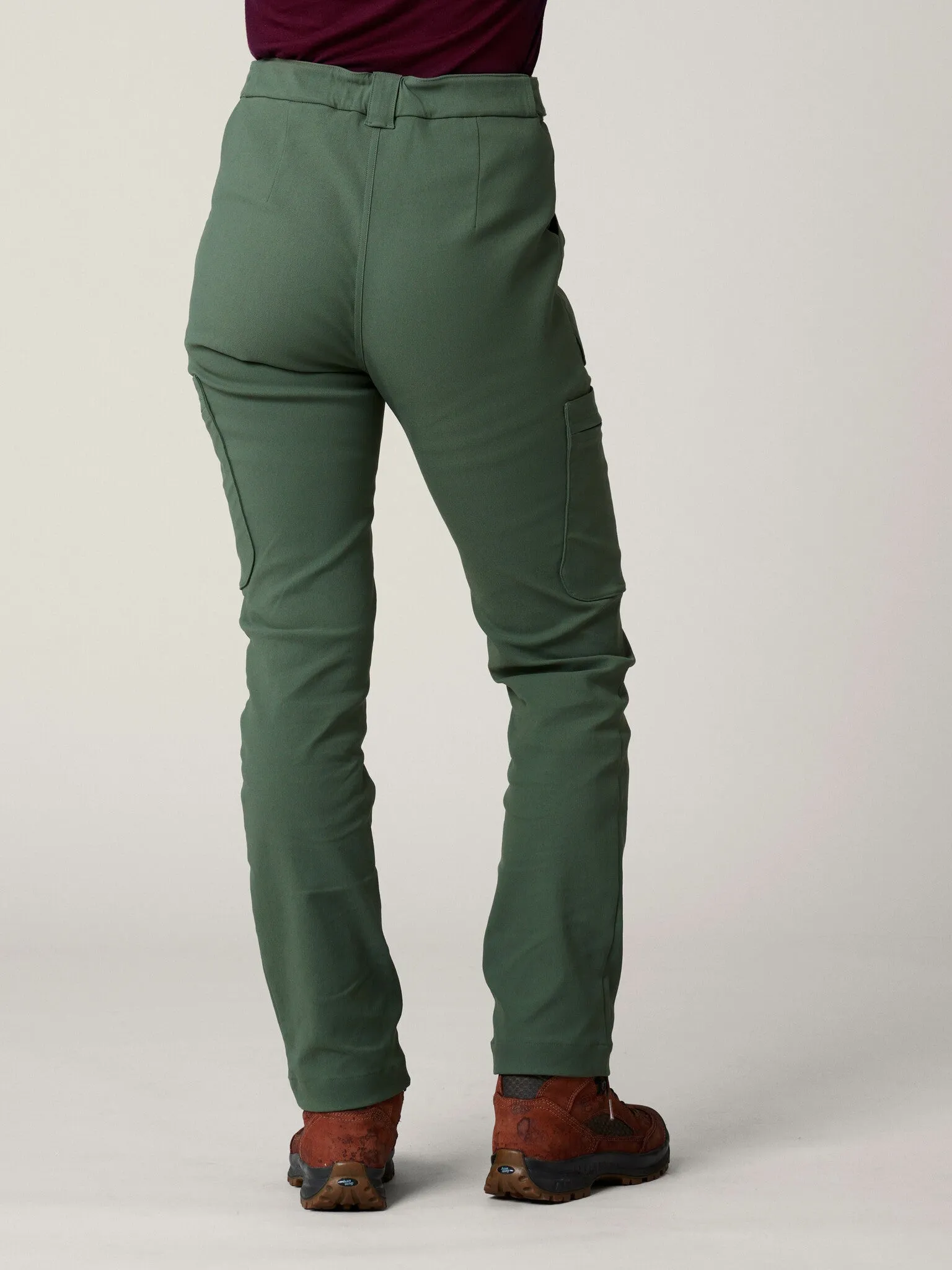 Amelia Hiking Pants with Adjustable Waist Green