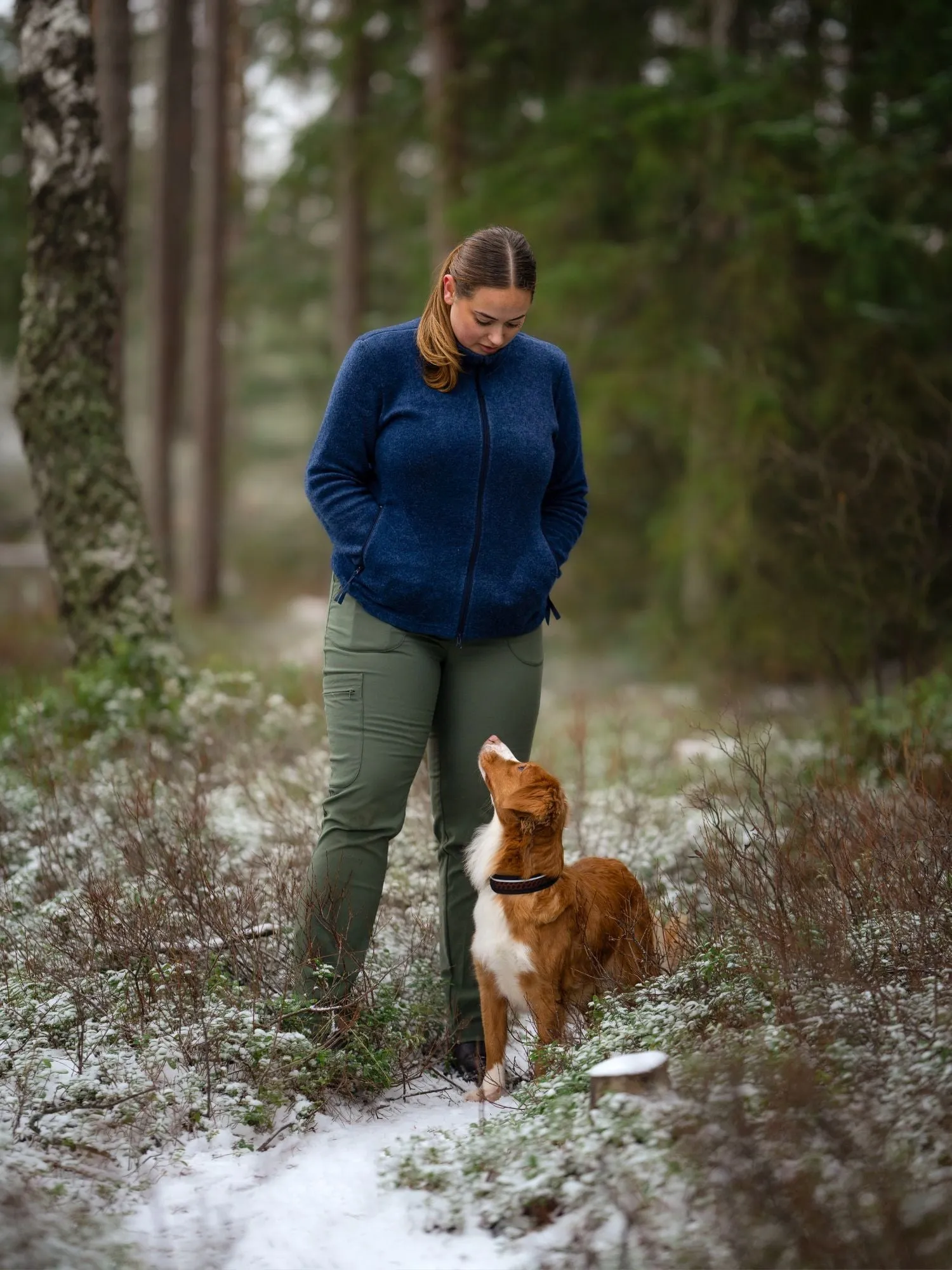 Amelia Hiking Pants with Adjustable Waist Green