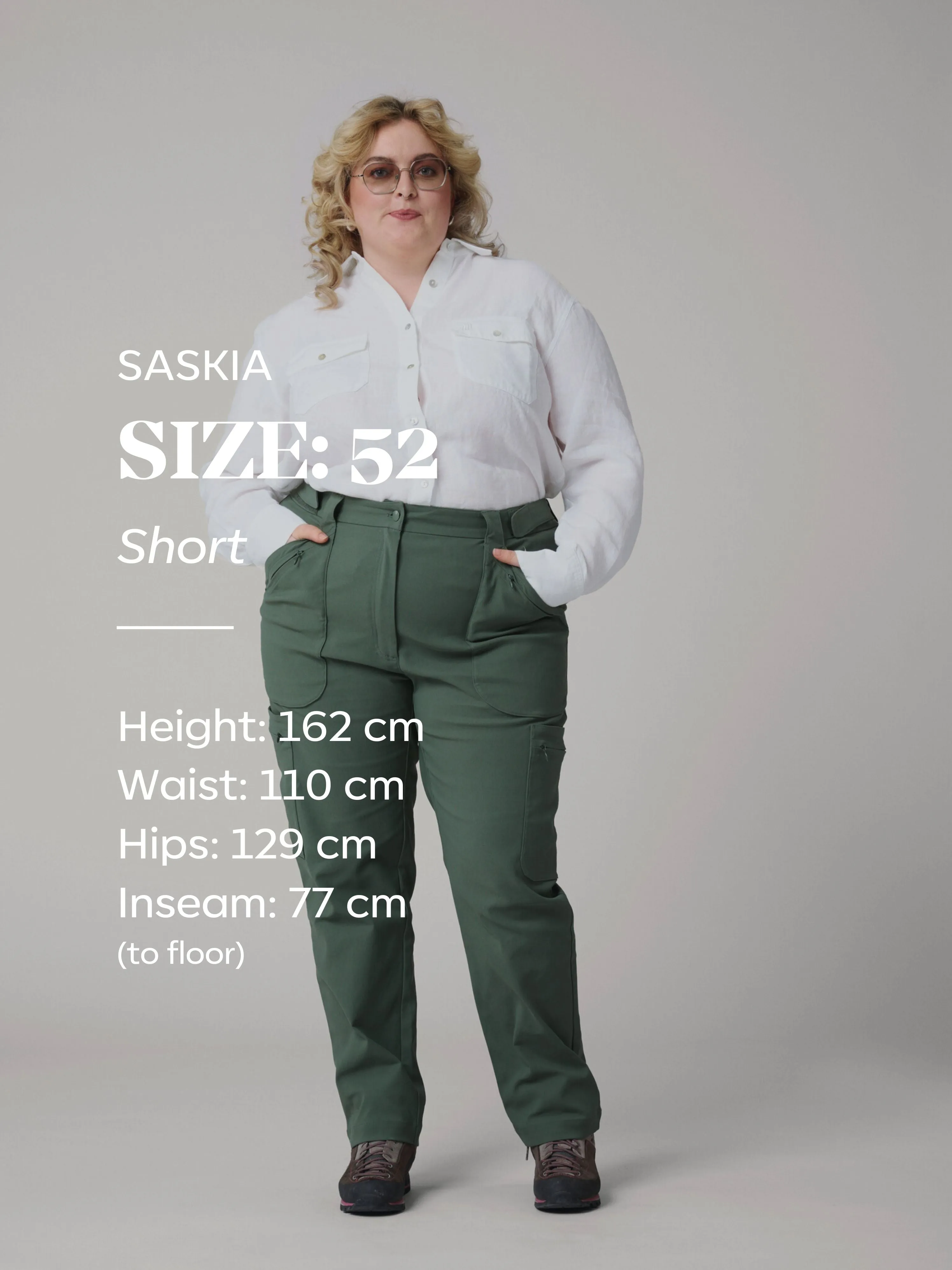 Amelia Hiking Pants with Adjustable Waist Green