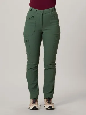 Amelia Hiking Pants with Adjustable Waist Green