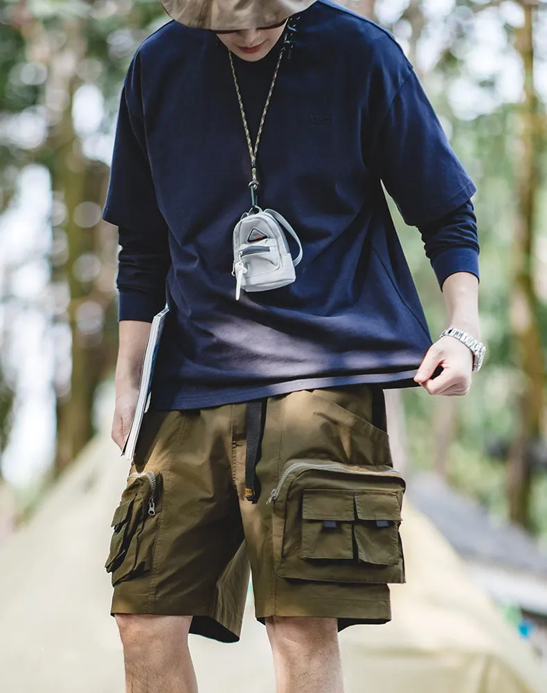 American Mountain Multi-Pocket Functional All-Match Men's Shorts