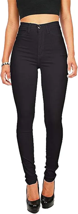 Andongnywell Super High Waisted Stretchy Skinny Jeans Denim Pants