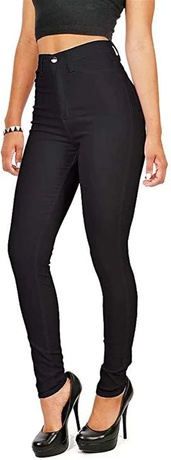 Andongnywell Super High Waisted Stretchy Skinny Jeans Denim Pants