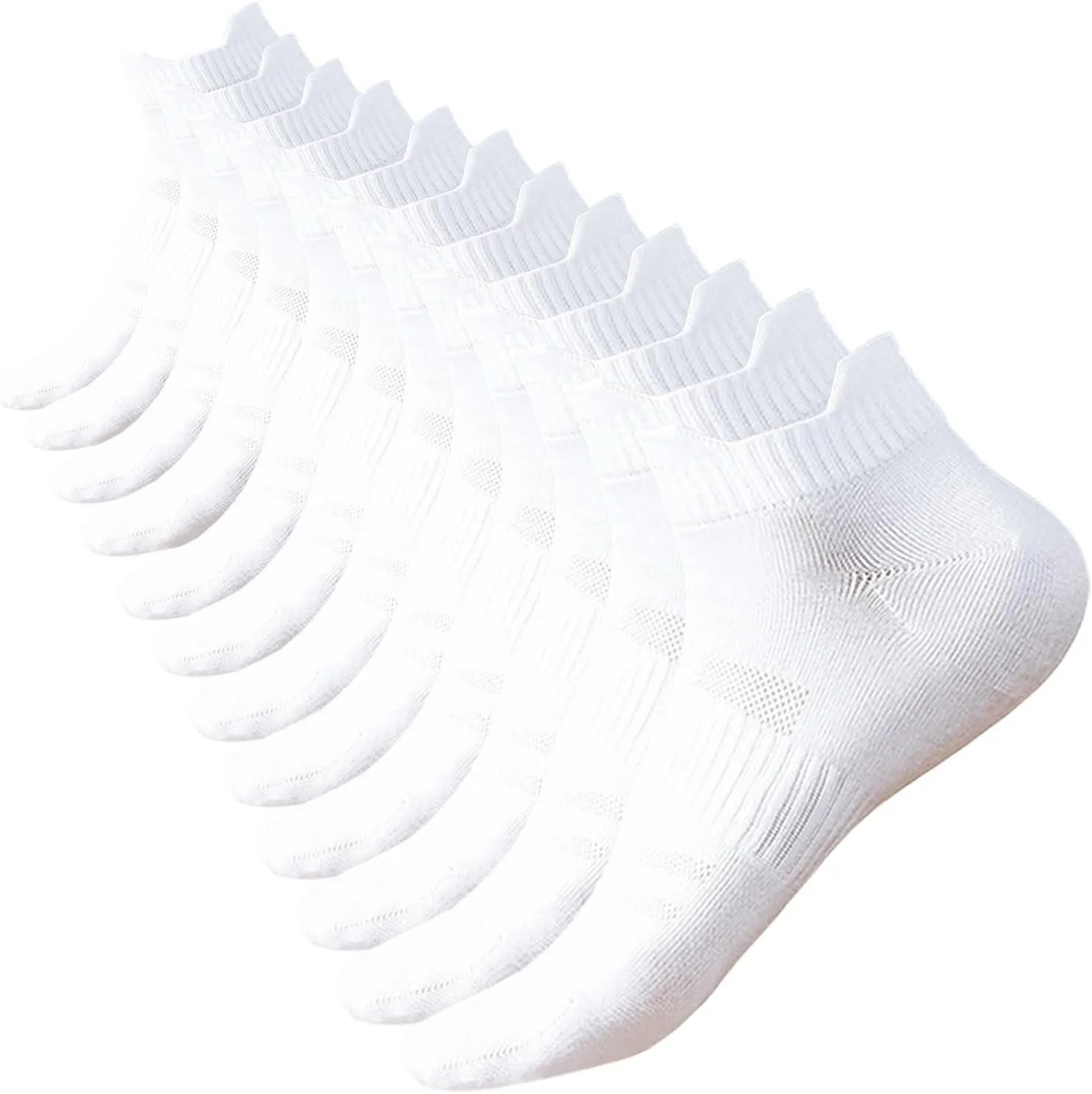 Ankle Compression Socks for Women, Short Compression Socks No Show Ankle Foot Socks Running Hiking Sport 6 Pairs