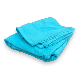 Aqua 4-Piece Jersey Sheet Set