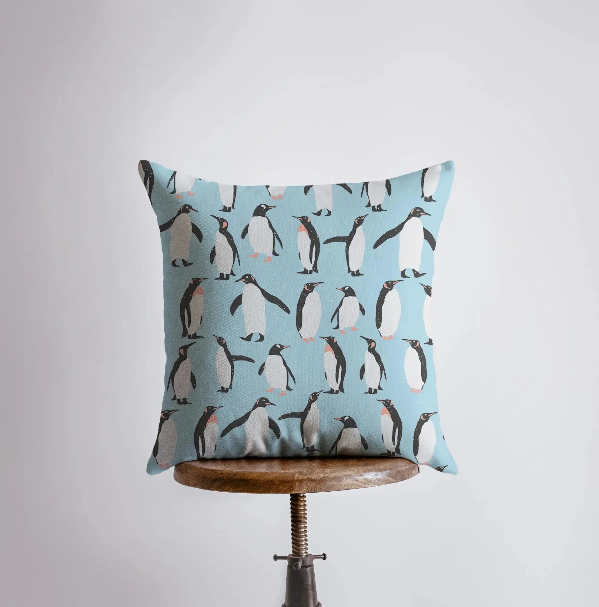 Arctic Penguin | Purple Pillow Cover | Home Décor | Throw Pillow | Christmas Pillow | Modern Home Decor | Unique Home Decor
