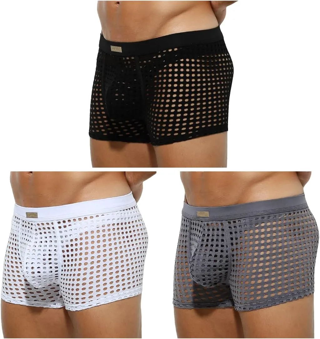 Arjen Kroos Mens Boxer Briefs Hot Mesh Breathable Underwear