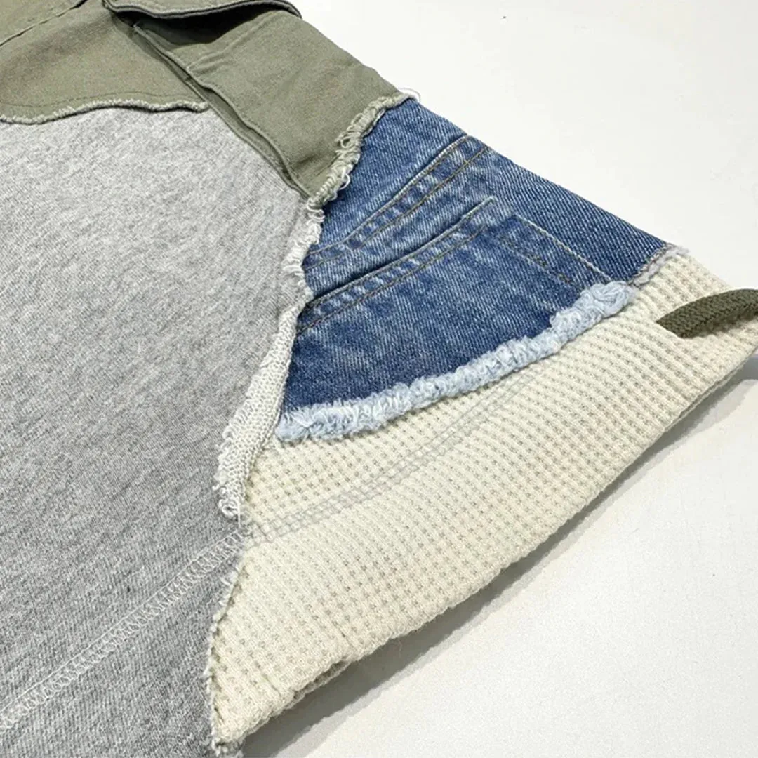 Army Patchwork Cargo Shorts